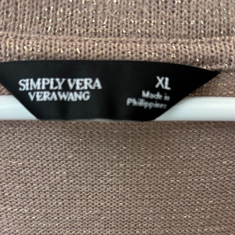 Simply Vera Vera Wang Taupe V-Neck Tank Top - Picture 2 of 6